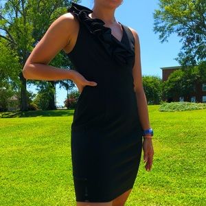 Floral Detail Evening Cocktail Dress